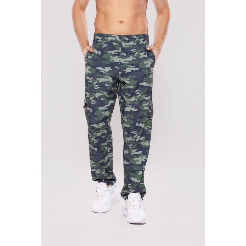 CALÇA BOLSO MASCULINA ESTAMPADA