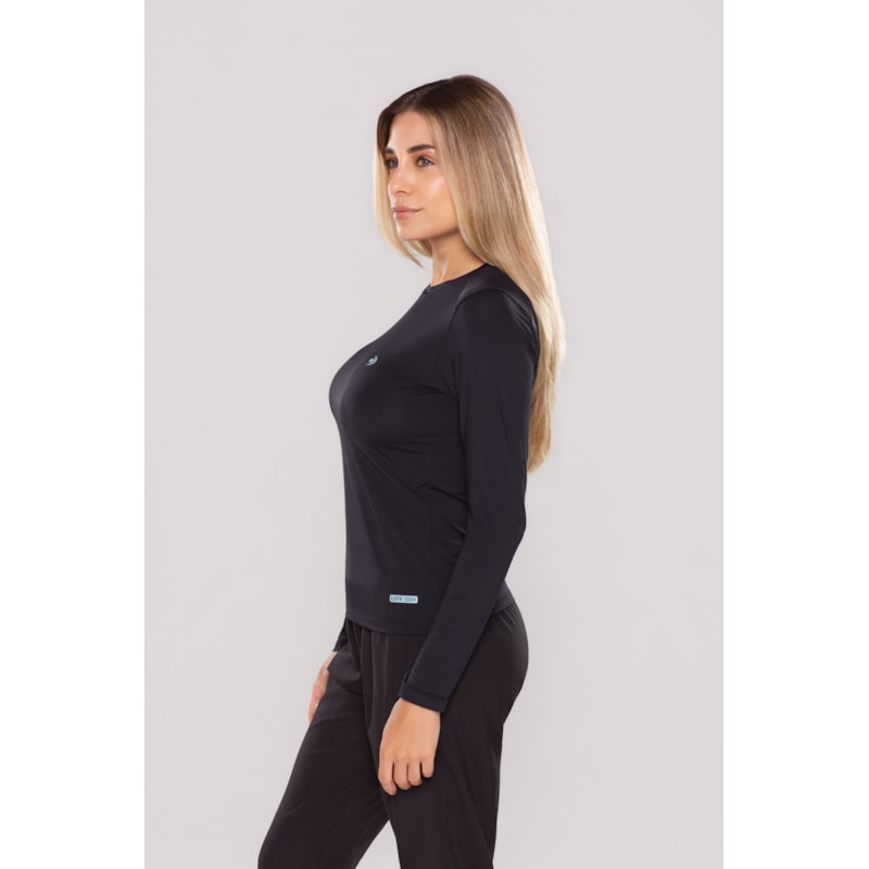 CAMISETA FEMININA BÁSICA MANGA LONGA UPF 50+