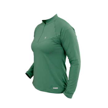 CAMISETA FEMININA ZIPER MANGA LONGA UPF 50+