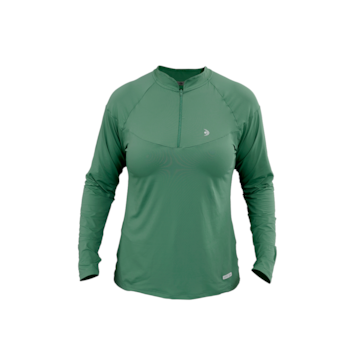 CAMISETA FEMININA ZIPER MANGA LONGA UPF 50+
