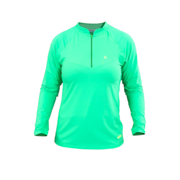 CAMISETA FEMININA ZIPER MANGA LONGA UPF 50+