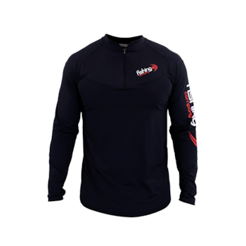 CAMISETA MASCULINA ZIPER MANGA LONGA UPF 50+