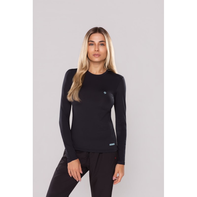 CAMISETA UV FEMININA BÁSICA MANGA LONGA UPF 50+