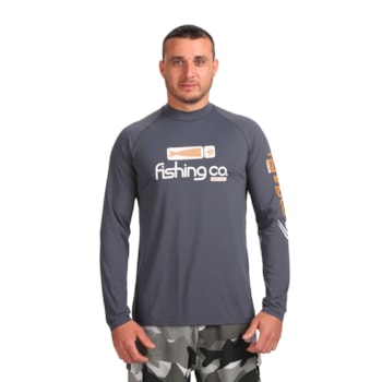 CAMISETA UV MASCULINA BÁSICA MANGA LONGA FISHSCALE UPF 50+