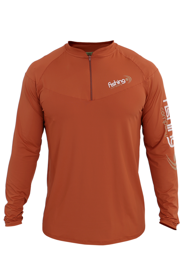 CAMISETA UV MASCULINA ZIPER MANGA LONGA UPF 50+